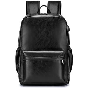 BAGZY Zaino Uomo Pelle Zaini da Viaggio Aereo Bagaglio a Mano 40x30x15 British Airways Air France Impermeabile 20L Zaino Porta PC 15.6 Pollici con Porta USB per Ufficio Moto Lavoro Università Donna