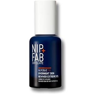 NIP & FAB Nip + Fab Glycolic Fix Overnight Skin Reviver Extreme 8% - Peeling Notte con 8% Acido Glicolico, Acido Salicilico e Acido Ialuronico - Cura Viso Rinnovante per Luminosità, 45 ml