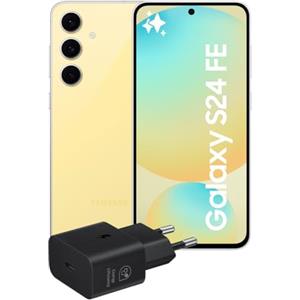 Samsung Galaxy S24 FE Smartphone AI, Caricatore Incluso, Display Dynamic AMOLED 2X 6.7'', Dual SIM, Fotocamera 50MP, 8GB RAM, 128GB, Batteria a lunga durata, IP68, Yellow [Versione Italiana]