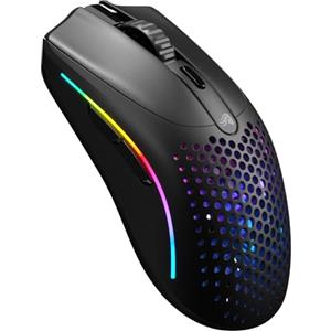 GLORIOUS Model O 2 Mini Wireless Gaming Mouse - superlegg. 57 g, 210 h batteria, dual wireless 2,4 GHz, Bluetooth 5.2, sensore ottico 26.000, 80M di clic, 6 tasti programmabili, sparatutto - Nero