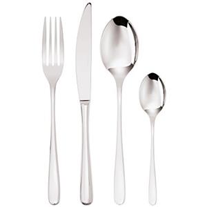 Sambonet 52553-81 Taste - Set di Posate da Tavola Monoblocco in acciaio inox 18/10, per 6 persone, 24 pezzi: 6 forchette, 6 cucchiai, 6 coltelli, 6 cucchiaini da tè, Lavabili in lavastoviglie