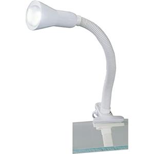 Trio Leuchten Trio Leuchten Lighting Pinza Flessibile da Tavolo/Mensola con 1 Luce E14 40 W, Plastica 8 x 45 x 7 x 28 cm, Bianco