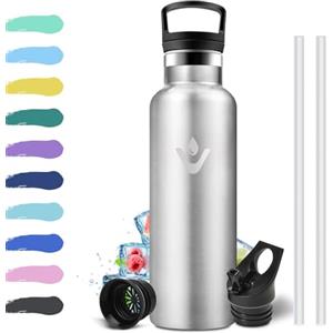 KollyKolla Bottiglia Termica 500ml, Borraccia Termica Bambini con Cannuccia, Isolamento Sottovuoto a Doppia Parete, Riutilizzabile, senza BPA, a prova di perdite, per Bambini, Scuola, Campeggio, Viaggio