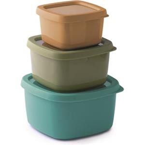 Snips, Set 3 Aroma Box, Contenitori Salva Freschezza, 3 Contenitori Alimenti, 0.5 L, 1 L, 1.5 L, Salva Freschezza, 17.5 x 17.5 x 10 cm, Colori Vari, Made in Italy