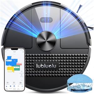 Lubluelu Robot Aspirapolvere Lavapavimenti con Mappatura 4500Pa, Robot Lavapavimenti e Aspirapolvere, Robot Vacuum Mop 3 in 1 per Pavimento e Peli Animali