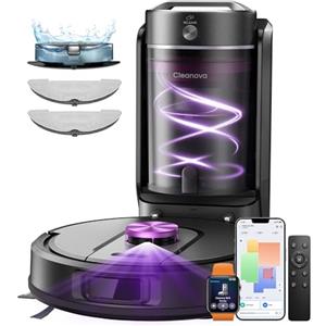 Vexilar W15 Robot Aspirapolvere Lavapavimenti con Mappatura 10000Pa,3 Ore Autonomia,Svuotamento Automatico,Senza Sacco,Aspirapolvere Robot Lavapavimenti Mappatura con Stazione per Tappeti/Pavimenti