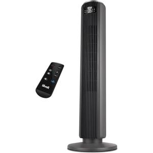 LEVOIT Ventilatore a Torre con Telecomando 92CM, Serie Classica| 92 cm, Ventola di Raffreddamento Silenziosa 23 dB, 3 Modalità, 5 Velocità, Oscillazione 90° Timer 12H, Display LED, Grigio Elegante