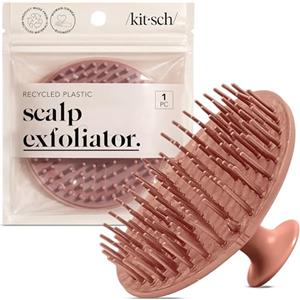 Kitsch Massaggiatore per il cuoio capelluto per la cura dei capelli - Scrubber per il cuoio capelluto, spazzola per shampoo ed esfoliante per tutti i tipi di capelli - Rilassante ed esfoliante - Terra