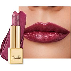 Oulac Rossetto Metallizzato Lucido Rosso, Rossetti Glitter Senza Profumo, Perlato e Brillante, Colore Intenso Lunga Durata, Formula Idratante Nutre le Labbra, Vegan & Senza Glutine, 03 Love Particle