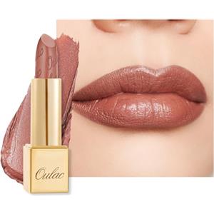 OULAC Rossetto Opaco Finitura Metallica, Matte Rossetti Cannella Glitterato Idratazione e Lucentezza a Lunga Durata per le Labbra, Texture Fine Colore Intenso, 4,3g (GM03) Deep down