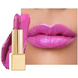 Oulac Rossetto Metallizzato Lucido Rosa, Rossetti Glitter Senza Profumo, Perlato e Brillante, Colore Intenso Lunga Durata, Formula Idratante Nutre le Labbra, Vegan & Senza Glutine, 15 Velocity