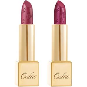 Oulac Rossetto Metallizzato Lucido Set, Altamente Pigmentato, Lucentezza 3D, Lunga Durata, Formula Cremosa e Idratante, Vegan