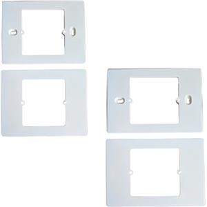 A2ZWORLD 2 Kit Adattatore Scatola 503 a 502 Bianco, Copri Cassetta Placca Per Cassetta 503, Supporto Riduttore per Termostati e Prodotti Smart Forma Quadrato, 120X86X3,5mm, Vite Incluso