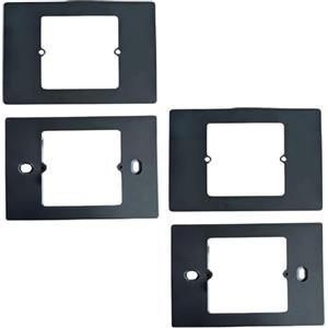 A2ZWORLD 2 Kit Adattatore Scatola 503 a 502 Nero, Copri Cassetta Placca Per Cassetta 503, Supporto Riduttore per Termostati e Prodotti Smart Forma Quadrato, 120X86X3,5mm, Vite Incluso