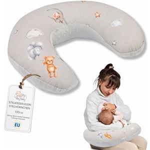 Totsy Baby Cuscino allattamento e gravidanza 130 cm - cuscini neonato per allattare e dormire accessori per mamma y bebe lavabile e multifunzione Oeko-Tex Orsacchiotti