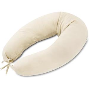 Totsy Baby Cuscino gravidanza 190cm - Supporto per dormire sul fianco e alleviare la schiena Lungo per letto matrimoniale o singolo Perfetto per il relax in maternità forma a C Mussola Oeko-Tex