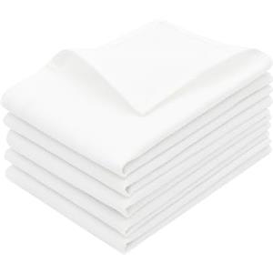 ZOLLNER 5 strofinacci da cucina - cotone - 50x100 cm - canovacci morbidi e di lunga durata - lavabili a 95°C - bianchi - qualità gastronomica - certificato OEKO TEX (R)