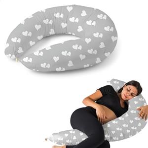 Flowen Cuscino Gravidanza e Allattamento per Dormire di Lato per Donne Incinta Idea Regalo per Neo Mamme con Federa in 100% Cotone e Morbido Riempimento Accessorio Full Body Premaman per un Sostegno Ottimale