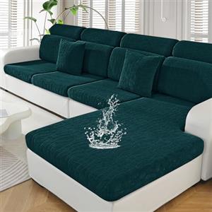 Ystyle Copriseduta Divano Elasticizzato, Impermeabile Copricuscini Divano Lavabile, Universale Copridivano Cuscini Separati Antiscivolo (2 Posti, Verde Scuro)