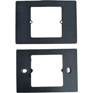 A2ZWORLD Adattatore Scatola 503 a 502 Nero, Copri Cassetta Placca Per Cassetta 503, Supporto Riduttore per Termostati e Prodotti Smart Forma Quadrato, 120X86X3,5mm, Vite Incluso