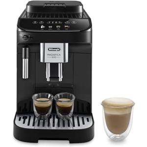De'Longhi Magnifica Evo ECAM290.21.B, Macchina Caffè Automatica con Montalatte, Macchina Compatta dal Chicco alla Tazza, Montatura Manuale del Latte, 4 Ricette, Display Colorato Soft Touch, Nero