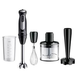 Braun MQ55307M MultiQuick5, Frullatore ad Immersione, Motore Potente, Accessori in Acciaio Inox, 2 Velocità, Colore Nero