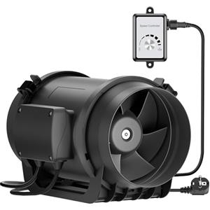 HG Power 150mm Ventola di Aspirazione con Regolatore di Velocità EC Motor Silenzioso Ventilatore di Scarico 798m³/h Ventilazione da tubo