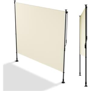Juskys Tenda Verticale Barbados 200x310 cm - Tenda a pinza estensibile, protezione solare e visiva, resistente alle intemperie e ai raggi UV, idrorepellente - Beige
