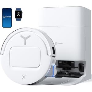 ECOVACS DEEBOT T80 OMNI Robot Aspirapolvere Lavapavimenti, 18.000 Pa, Spazzola OZMO ROLLER, ZeroTangle 3.0, Lavaggio Mocio con Acqua Calda a 40-75 °C, Asciugatura ad Aria Calda, Bianco