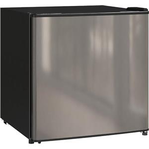 HOMCOM Mini Frigorifero da Tavolo 46 Litri, Frigo Piccolo con Scomparto per Ghiaccio, Porta Reversibile, Temperatura Regolabile e Piedini per Camera da Letto, Ufficio, Colore Argento