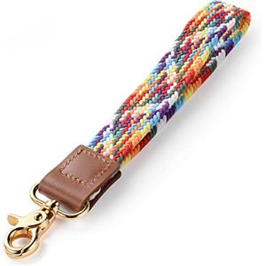 Vicloon Cordino da Polso, Portachiavi con Cordino da Polso a Mano, Portafoglio, Telefono Mobile Cellulare, Porta Badge etc (Iridescente)