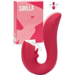 MySecretCase Vibratoreper Donna Professionale con Lingua - Vibratore per Clotoride per Donna, Stimolatore Femminile per Clitoride, Vibrante Clitorideo Piccolo e Morbido (sibilla)