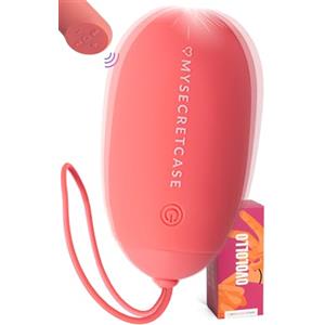MySecretCase Ovetto Vibrante con Telecomando Vibratoreper Donna Piccolo 7 Vibrazioni e 3 Intensità Sexytoysys Donna Vibratore Wireless Comando a Distanza fino a 10m Impermeabile