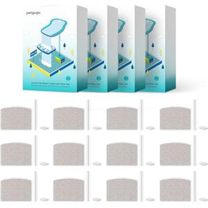 PETGUGU 12PCS Filtro Fontanella per Gatti, Filtro di Ricambio per PF1 e PF1L, Sistema di Filtraggio a 8 Stadi, Filtri Carbone Attivo per Acqua Pulita e Fresca e Animali Domestici Sani