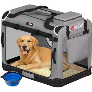 CADOCA® Trasportino Cane & Gatto M 60x42x44cm Box Animali Domestici Media Grande Taglia Viaggio Gabbia per Trasporto Traspirante