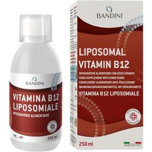 Bandini® Vitamina B12 Liposomiale 1000 mcg - Integratore Liposomiale Liquido da 250 ml - Vitamine B 12 ad Alto Dosaggio ed Assorbimento - 100% Vegan - Senza OGM - Senza Soia - Con Tappo Dosatore