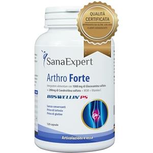 SanaExpert Arthro Forte - Integratore Naturale per la Salute delle Articolazioni e delle Ossa con Glucosamina Solfato - 120 Capsule - Prodotto in Germania