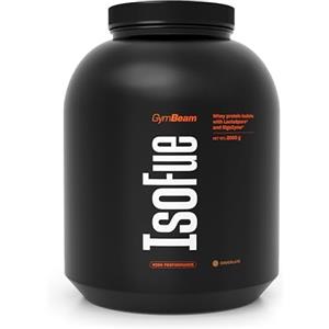 GymBeam IsoFue - Isolato di Siero di Latte Volactive® con Alto Contenuto Proteico, Assorbimento Rapido, Enzimi DigeZyme®, Calcio e Vitamina D - Qualità Premium Post-Workout (2000 g, Cioccolato)