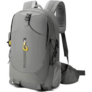 Cozary Zaino Trekking 40L Impermeabile, Da Viaggio Leggero Traspirante, Bretelle Regolabili, Zaino da Trekking per Hiking, Escursione, Viaggio - Uomo e Donna, Grigio