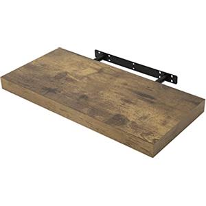 WOLTU Mensola da Muro Scaffale Libreria a Parete Decorazione per Cucina, Bagno, Camera da Letto, Ufficio, Soggiorno 40x23x3.8cm Marrone Vintag RG9372hov