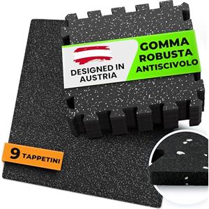 BeMaxx Tappeto Palestra Tappetino Fitness da Ginnastica a Puzzle - Pavimento Protettivo Incastro Tatami Gomma Allenamento Protezione Sport| Materassino Gommato Mattonella Pavimentazione per Home Gym Manubri