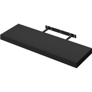 WOLTU Mensola da Muro Rettangolare Scaffale Libreria a Parete Decorazione per Cameretta Ufficio Porta CD/Dvd in Legno Nero 70cm RG9369sz