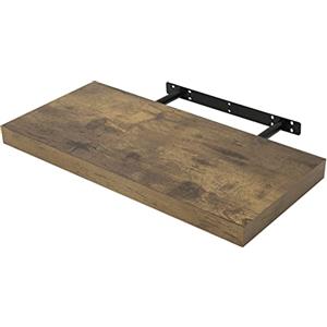 WOLTU Mensola da Muro Scaffale Libreria a Parete Decorazione per Cucina, Bagno, Camera da Letto, Ufficio, Soggiorno 60x23x3.8cm Marrone Vintag RG9319hov