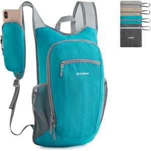 G4Free Zaino pieghevole da 15 l, piccolo zaino da escursionismo, leggero, pieghevole, borsa a tracolla da viaggio casual all'aperto
