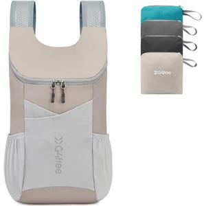 G4Free Zaino da trekking pieghevole da 11 l, piccolo zaino ultra ripiegabile, borsa da viaggio per donne e uomini, casual, da campeggio all'aperto, Grigio, 11l, Compatto
