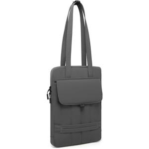 HYZUO 13,3-14 Pollici Custodia Imbottita per Laptop per 13"-14" MacBook Pro/Air, 13" 13,3" Dell/HP/Lenovo/Asus, Borse a Tracolla Sottili da Donna Borsa Lavoro Quotidiana, Grigio spazio