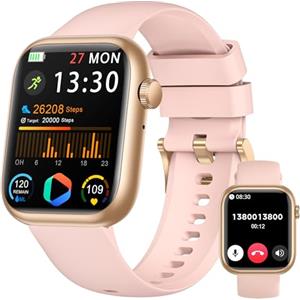 RLQA Smartwatch Uomo Donna, 1.83'' Orologio Smartwatch con Chiamata Bluetooth,Pressione Sanguigna/Cardiofrequenzimetro/Sonno,Contapassi,120+ Modalità Sportive, Impermeabile IP68 Smart Watch per Android&iOS
