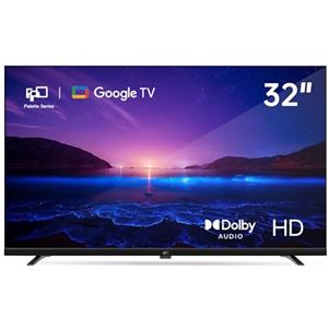 FPD Smart TV 32 pollici HD 720p LED Google TV con Google Play e Google Cast integrati, HDR 10, Dolby Audio, telecomando vocale, streaming TV in diretta (serie Palette, CG32-P3, modello 2025)