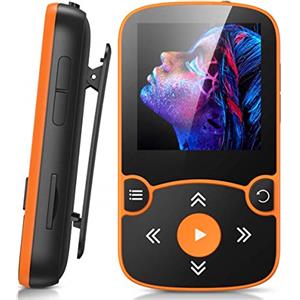 AGPTEK 64 GB Clip Lettore MP3 Sportivo Bluetooth 5.3, HiFi MP3 Player Portatile senza perdita, Radio FM, Pedometro intelligente, Foto, Registrazioni, Libro elettronico, Supporta fino a 128 GB