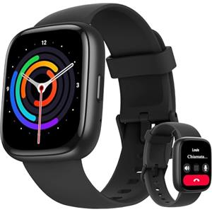 KALINCO Alexa Smartwatch, IP68 Orologio Uomo Donna, Chiamate Bluetooth, 100+ modalità Sport, Frequenza Cardiaca/Stress/Ossigeno, Promemoria Salute, Regalo Android iOS